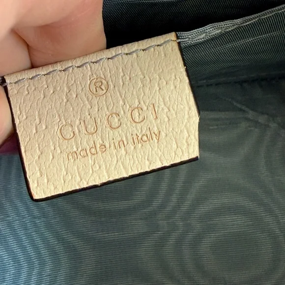 Gucci Sylvie Bee Star Leather Shoulder Bag White Web Stripe Small Project piece - Picture 14 of 16